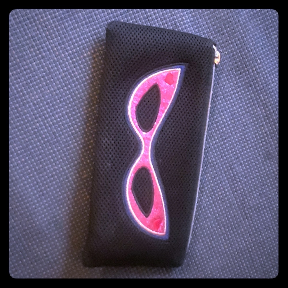 A black mask purse